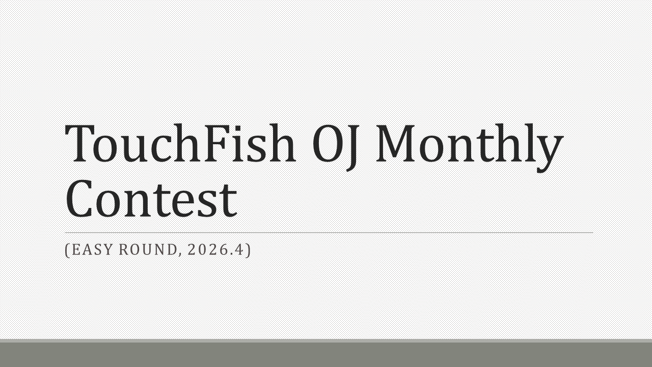 TFOJ 26.4 Easy Round